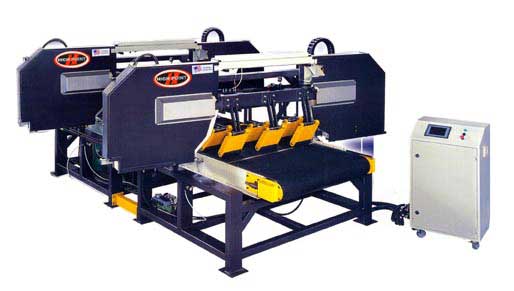 Blue Steel`s HP-1300-2`s saw blades cut at 10-degree slants for faster speed. Blue Steel`s HP-1300-2`s saw blades cut at 10-degree slants for faster speed.