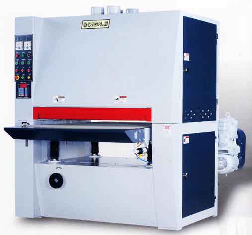 Goign.E`s Elegant series of wide-band sanders come with an auto-emergency-liftoff to stop over-sanding damage. Goign.E`s Elegant series of wide-band sanders come with an auto-emergency-liftoff to stop over-sanding damage.