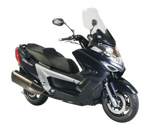 The Myroad 700i high-end touring scooter, the largest-displacement PTW ever made by a Taiwan supplier.