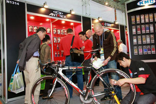 Innovative bicycles and parts captivated buyers` attention.