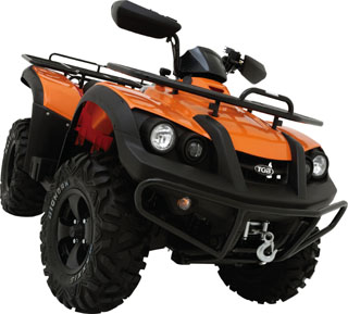 The TGB Target 525 sport ATV`s well-designed equipment and details.
