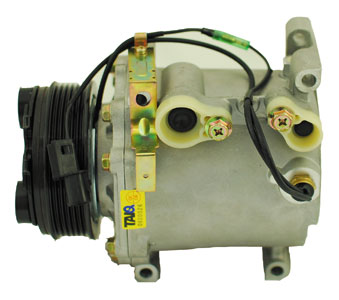 An automotive A/C scroll compressor made by Heng Sheng.