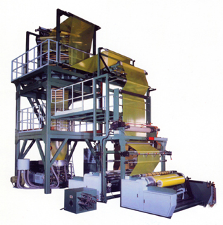 The LDPE co-extrusion blown film machine with oscillating take-off unit developed by Southeast Machinery.