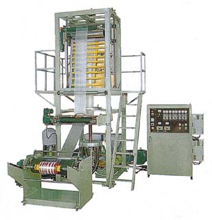 High-speed inflation multi-color tubular film making machine for HDPE/LDPE/LLDPE.
