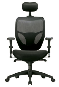 The stylish mesh office chair is ergonomically designed and developed by Kuo Jer.