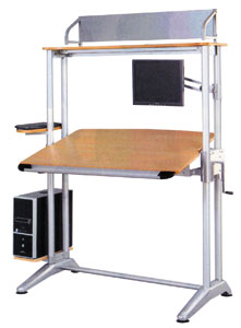 Chueng Shine`s adjustable computer desk is ergonomically designed.
