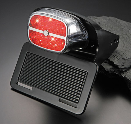 High-level LED lighting for Harley Davison big-bore motorcycles.