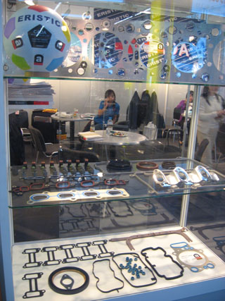 Cada displays a small selection of its more than 3,000 engine gasket models.