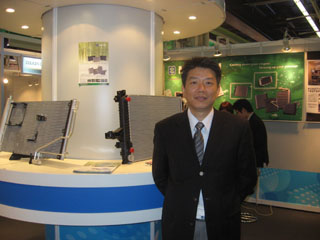 Justine Wan, president of Man Zai, the world`s first maker of AM small-pitch condensers.
