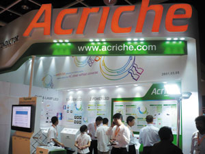 Seoul Semiconductor promotes its AC LED technology at the Hong Kong show.