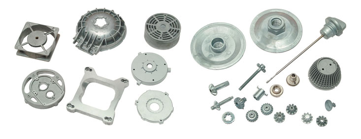 Zinc and aluminum die-cast parts produced by Aprisa.