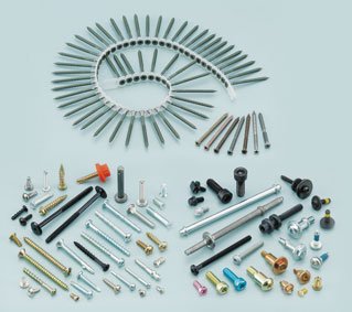 A variety of specialty screws developed by Channg Chin.