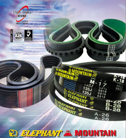 High-end rubber belts produced by Tahsiang.