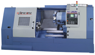 Twin-spindle CNC lathe developed by Force One.