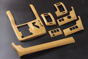 Three-dimensional wooden dashboard kits.