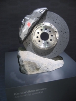 The ceramic brake system used in the Audi R8 super sports car. (photo by Audi)