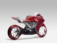 Honda grabbed the industry spotlight with it futuristic V4 concept bike.