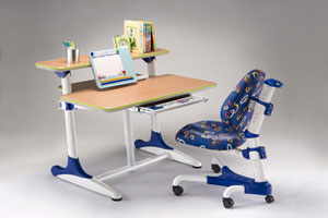 Kuang Shin`s ergonomic and stylish children`s desk and chair sets have been a hit in the market.