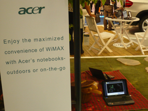 Acer`s WiMAX-integrated notebooks.