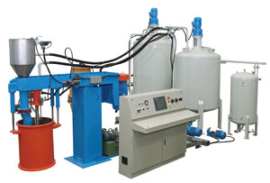 Automatic batch foaming machine.