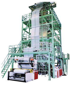 Blown film machine for stretch film & shrink film.