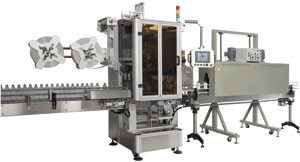 Auto shrinkable label inserting machine developed by Gold Great Good.