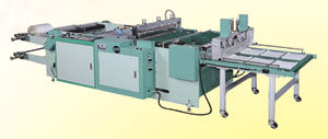 High-efficiency fully automatic side-weld bag-making machine with servo-drive system produced by Summit.