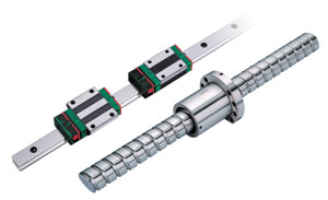 Linear guideway and ballscrew produced by Hiwin.