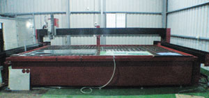 Water jet cutting machine developed by Good Automatic.