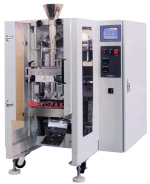 The vertical form-fill-sealing machine developed by Topak features perforation handbag function.