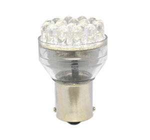 LED automotive bulbs with high brightness and beautiful styling. (photo courtesy of Dongguan Dingju Electronics Co. Ltd.)