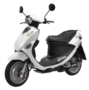 A dual-power (lithium and lead-acid batteries) e-scooter developed by a Taiwanese company.