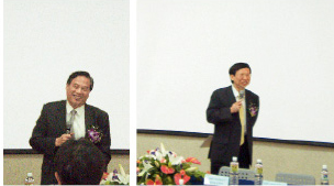 NCHU President Shaw Jie-fu (left) and Veterinary Medicine Department`s chairman Frank Mao (right)
