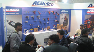 Mobiletron displays its ACDelco-branded power tools at the Auto Expo 2010.