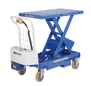 Mobile lift table and battery powered lift table produced by Taiwan Bishamon.