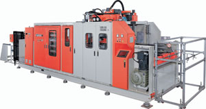 Vacuum and pressure forming machine develop by Cheng Mei.