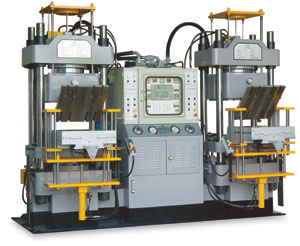 Oil hydraulic molding machine.
