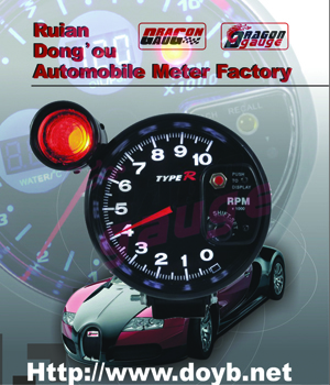 Performance-tuning auto gauges made by Ruian Dong`ou Automobile Meter Factory.