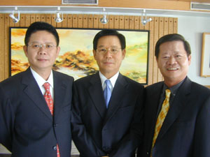 The Tong Yang’s “Iron Triangle” of management, from left: Cristin Wu, Michael Wu, and Raymond Wu.