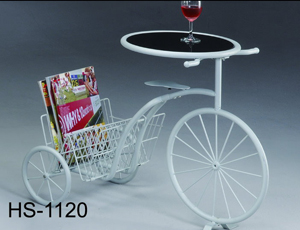 The portable bicycle-shaped magazine rack-cum-coffee table, unveiled early this year by Ho Shuan, is an eye-catcher.