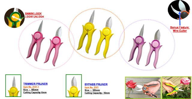 Winland`s Mini Pruning Shear series are female-friendly, safe and DIY suitable.