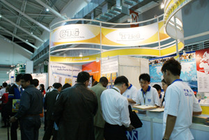CENS attracted many interested buyers to its booth, one of the biggest media exhibits at the shows this year.