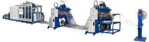 The digital-controlled continuous vacuum-forming machine developed by Lanee Win.