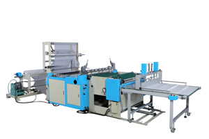 High-efficiency fully automatic universal and multipurpose bag making machine with servo-drive system produced by Summit.