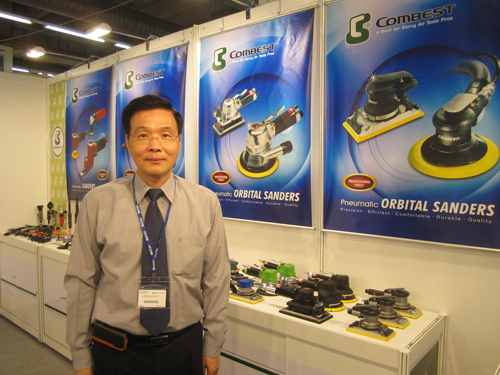 Kymyo Industries` president Stanley Lu says that his company focuses on pneumatic sanders and grinders.