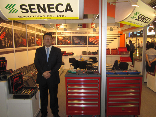 Lyndon Lin, president of Sepro Tools Co., Ltd. (SENECA), claims that his company is a total-solution provider of tools.