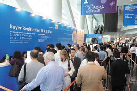 Exhibition activities contribute two-eighths to Hong Kong`s GDP. Pictured is the Hong Kong International Lighting Fair.