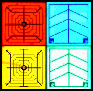 High Power Opto`s red, yellow, green, and blue si-based LED chips (photo courtesy High Power Opto) High Power Opto`s red, yellow, green, and blue si-based LED chips (photo courtesy High Power Opto)