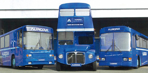 Aurora’s showroom buses.