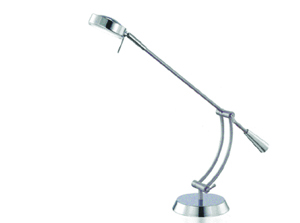 The Lighting House’s patented LED desk lamp has adjustable lampshade and arm.